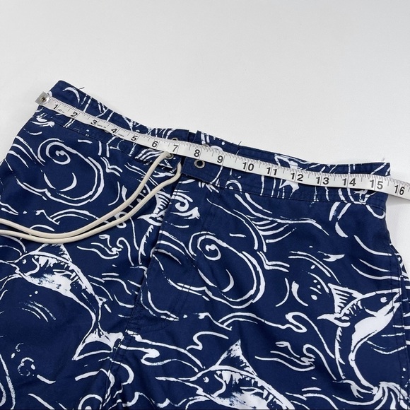 Nautica Shorts Swim Trunks Fishing Sailing Beach Ocean Pool Resort Vacation Navy - Picture 12 of 15